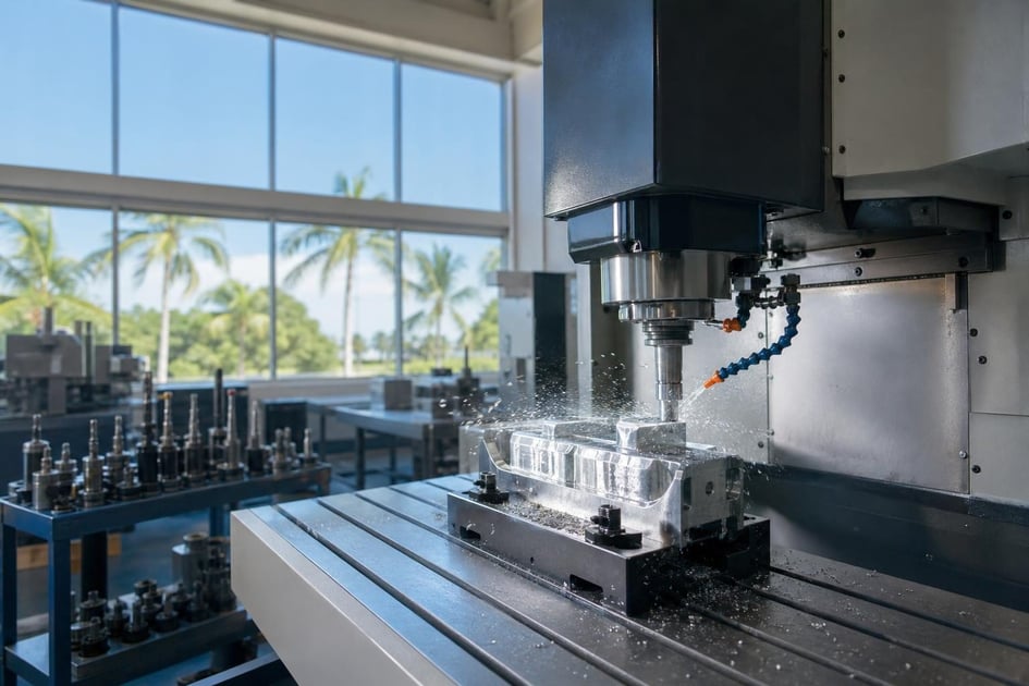 Cnc machining center at a commercial worksite, illustrating cnc machine financing in florida: a buyer's guide for 2026