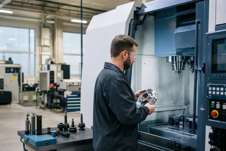 Cnc machining center at a commercial worksite, illustrating cnc machines financing for small business: what to expect