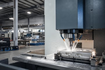 Cnc machining center at a commercial worksite, illustrating cnc machines financing in georgia