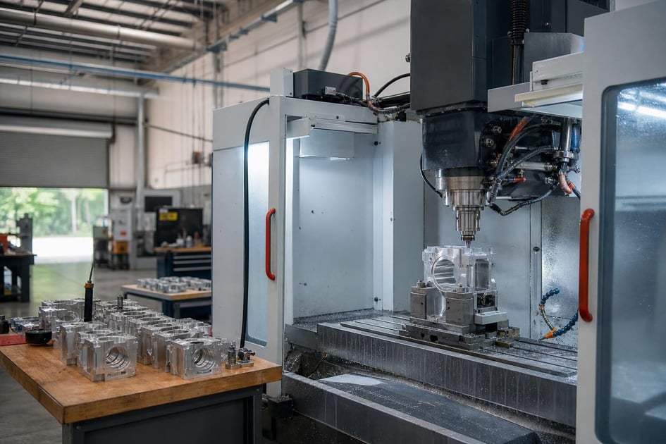 Cnc machining center at a commercial worksite, illustrating cnc machines financing in north carolina