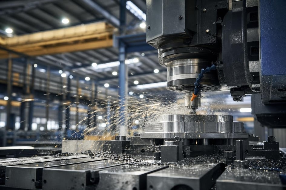 Cnc machining center at a commercial worksite, illustrating cnc machines financing qualify for: what to expect
