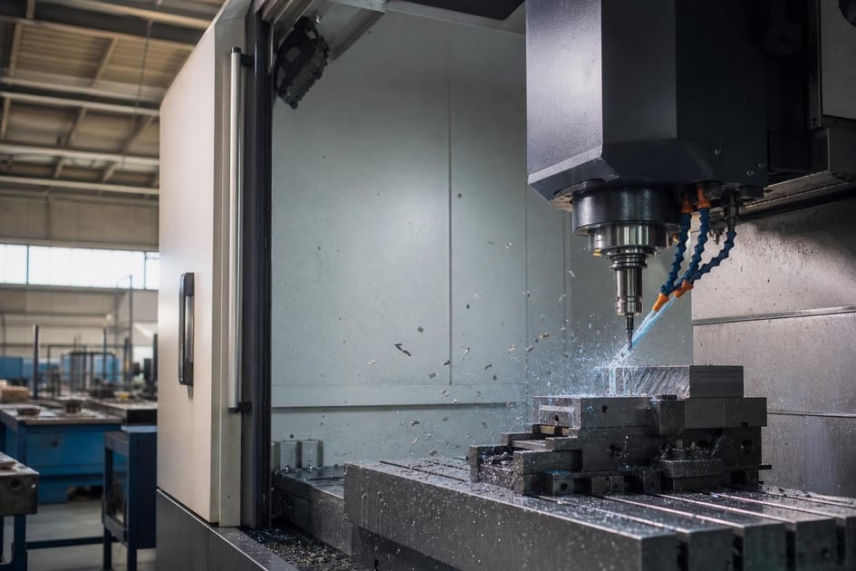 Cnc machining center at a commercial worksite, illustrating cnc machines financing with no down payment: what to expect