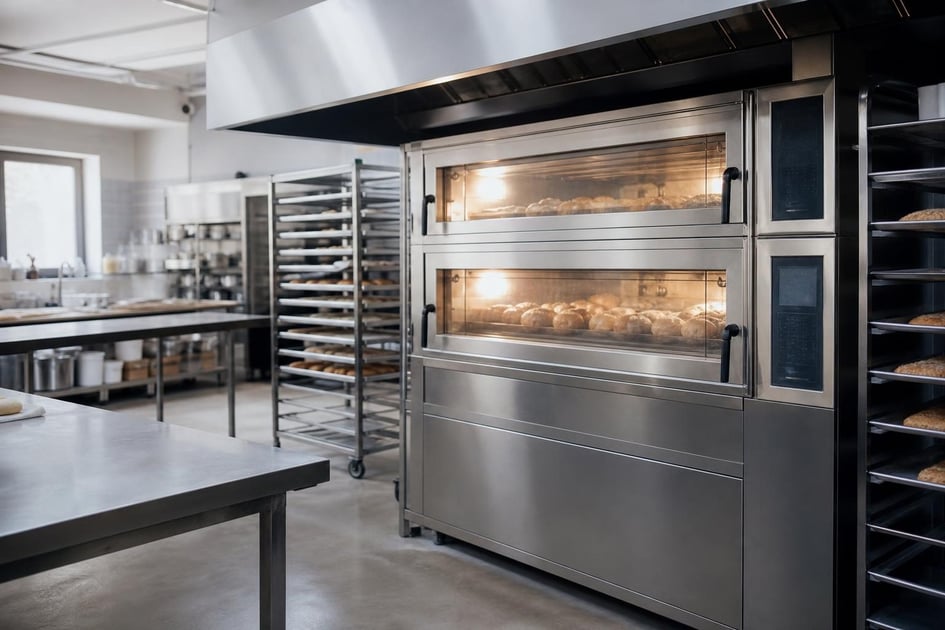 Commercial convection oven at a commercial worksite, illustrating commercial ovens financing requirements: what to expect