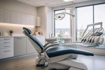 Dental chairs at a commercial worksite, illustrating dental chairs financing no money down: what to expect
