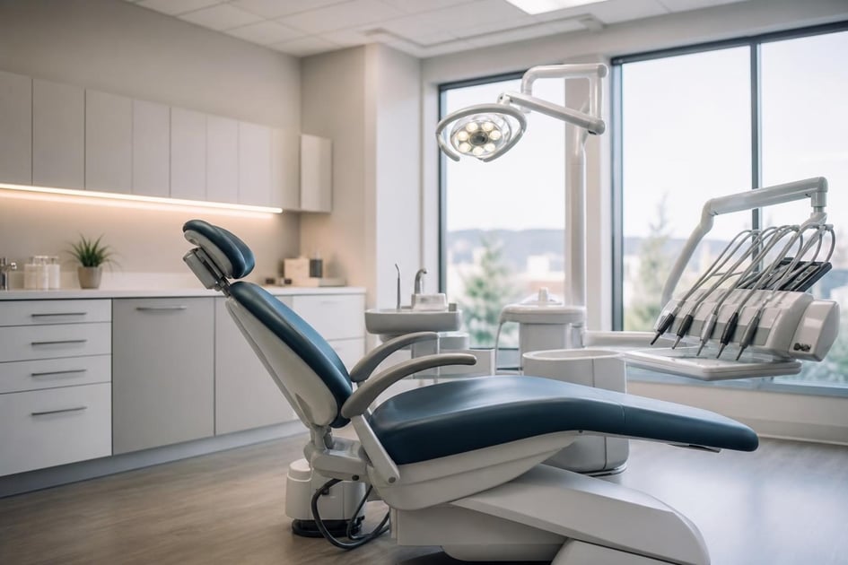 Dental chairs at a commercial worksite, illustrating dental chairs financing no money down: what to expect