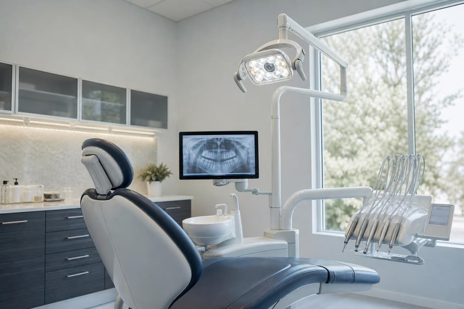 Dental equipment at a commercial worksite, illustrating dental equipment financing how to get