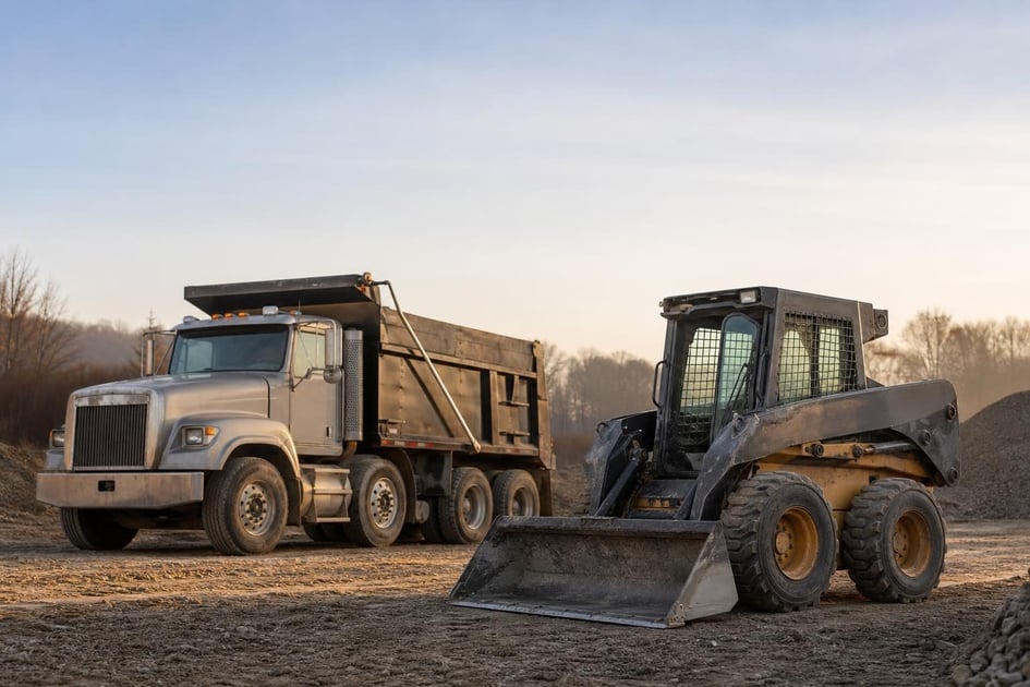 Construction equipment financing at a commercial worksite, illustrating equipment financing bad credit: complete guide