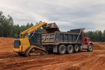 Heavy equipment at a commercial worksite, illustrating equipment financing in alabama: rates, terms and how to qualify