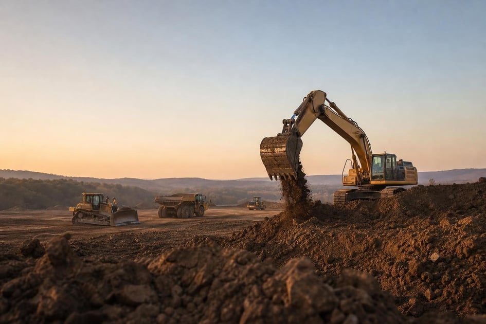 Skid steer loader at a commercial worksite, illustrating equipment financing in arkansas: rates, terms and how to qualify