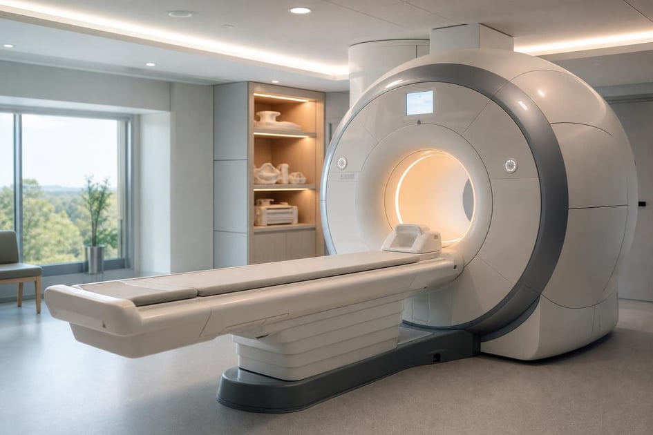 Diagnostic imaging equipment at a commercial worksite, illustrating healthcare equipment financing calculator