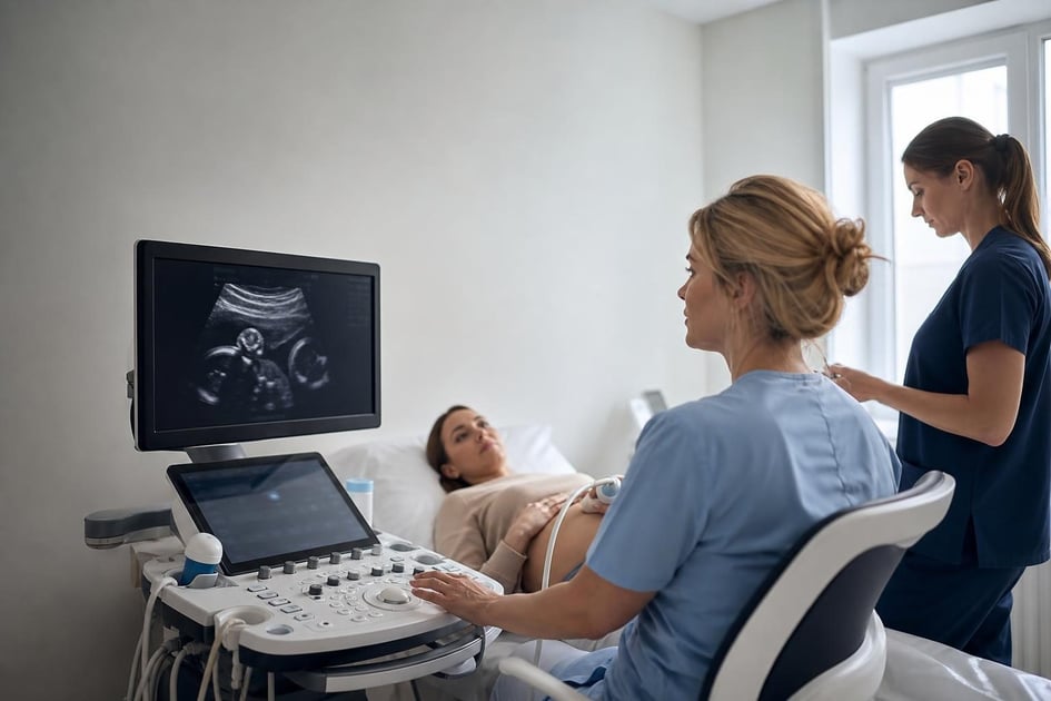Diagnostic imaging equipment at a commercial worksite, illustrating healthcare equipment financing no money down