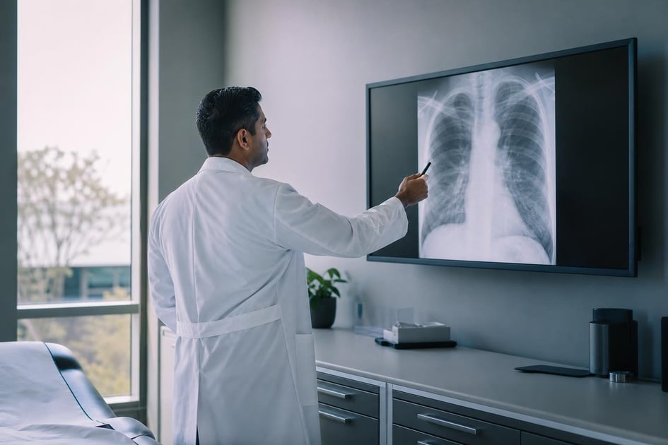 Diagnostic imaging equipment at a commercial worksite, illustrating healthcare equipment financing rates: what practice owners actually pay