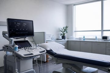 Medical imaging equipment at a commercial worksite, illustrating healthcare equipment financing terms