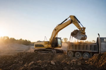 Construction equipment at a commercial worksite, illustrating section 179 deduction limits: a guide for equipment buyers
