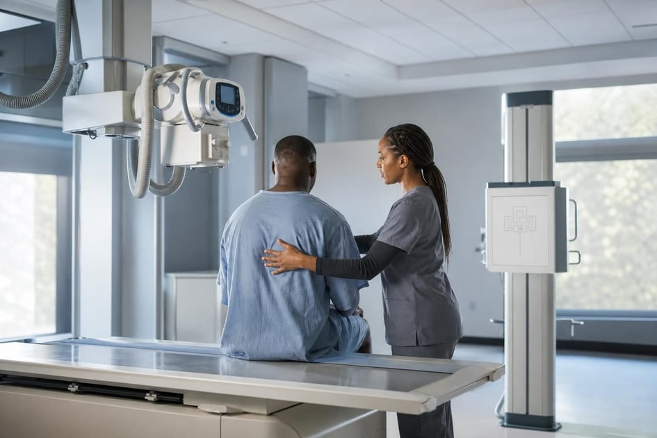Digital x-ray machine at a commercial worksite, illustrating x ray machine financing with no down payment: what to expect