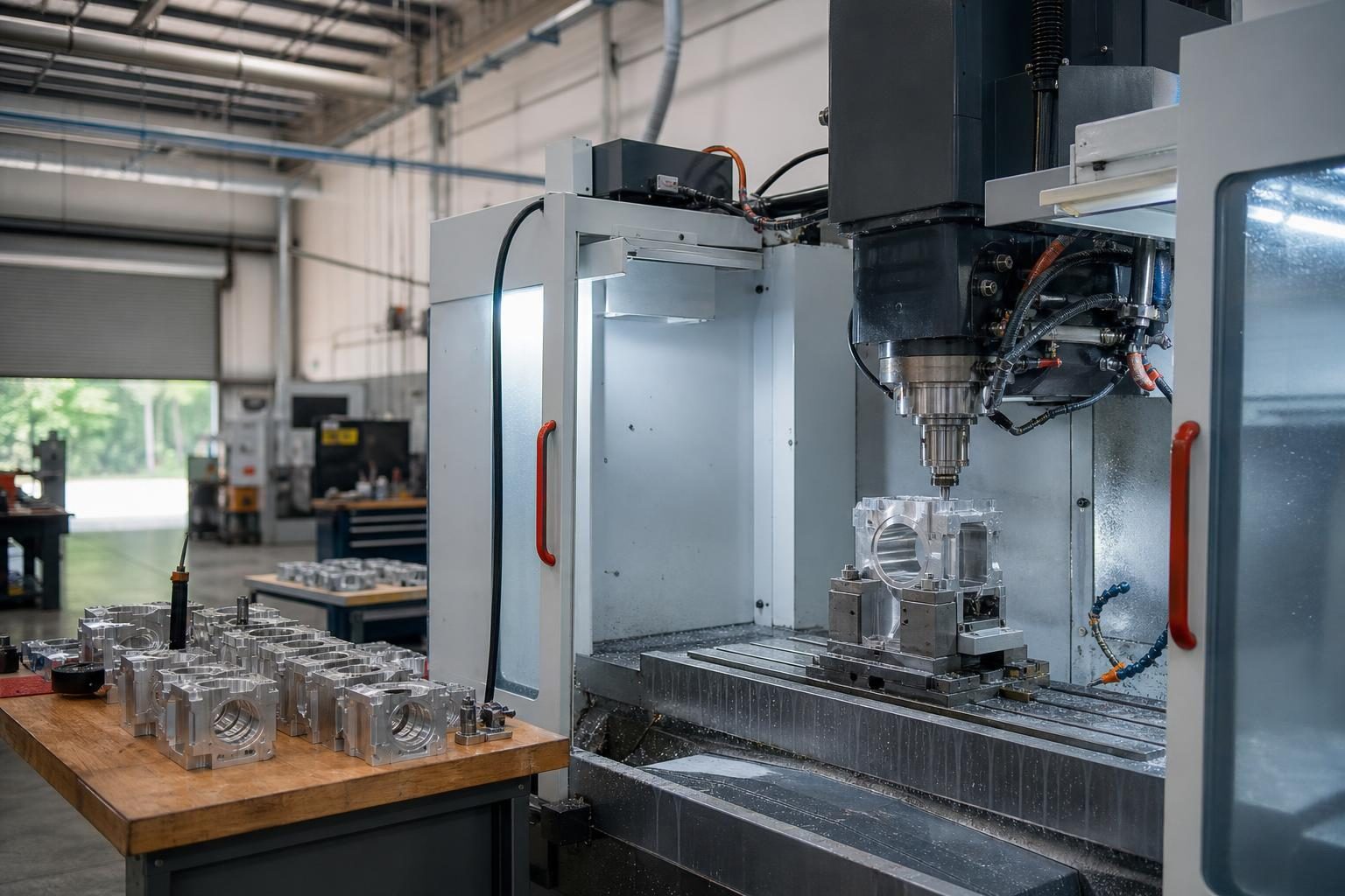 Cnc machining center at a commercial worksite, illustrating cnc machines financing in north carolina