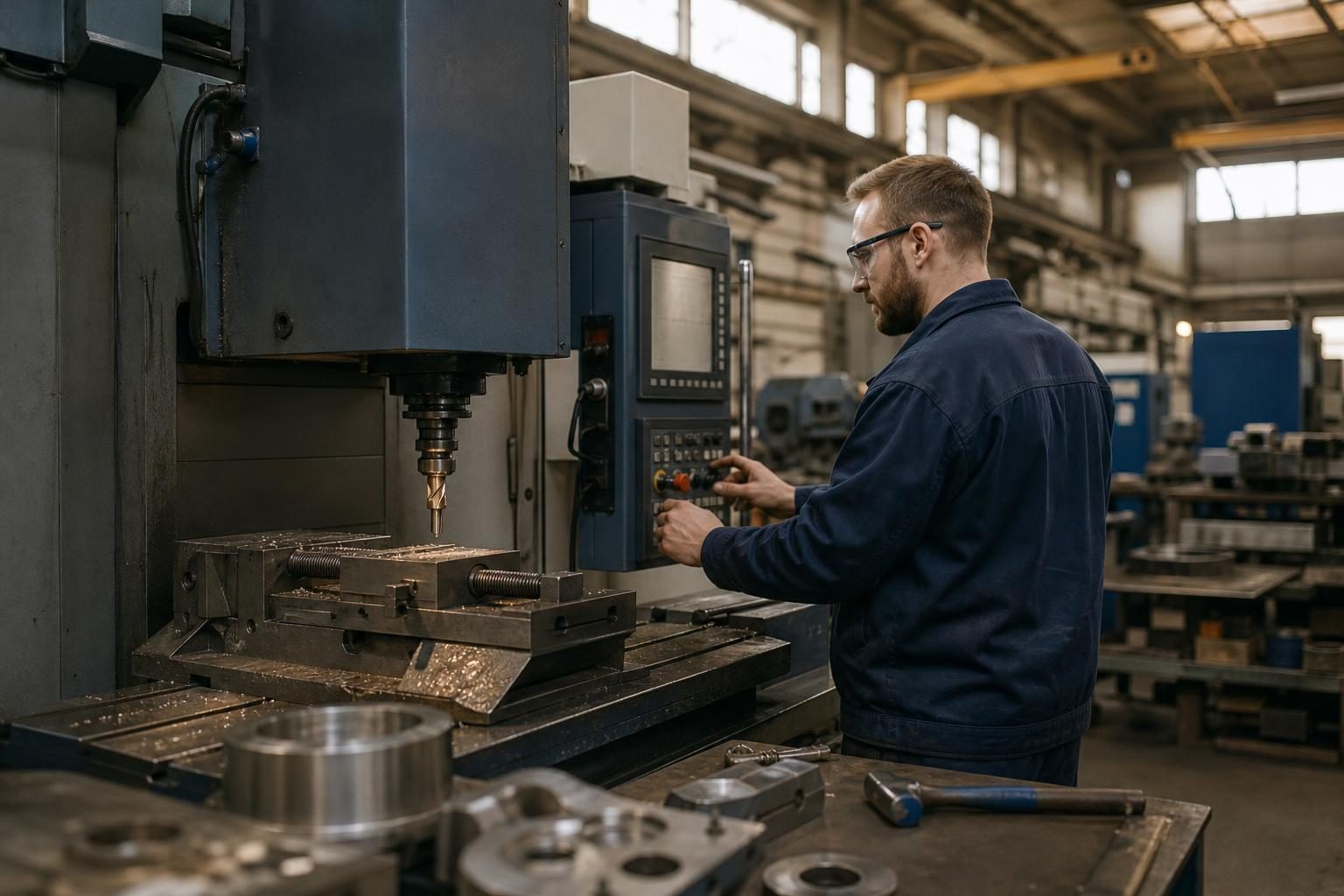 Cnc machines at a commercial worksite, illustrating cnc machines financing in ohio