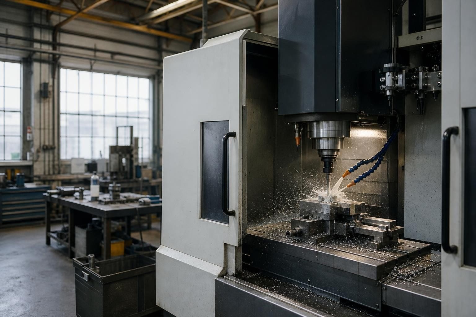 Cnc machining center at a commercial worksite, illustrating cnc machines financing in pennsylvania: a buyer's guide for manufacturers