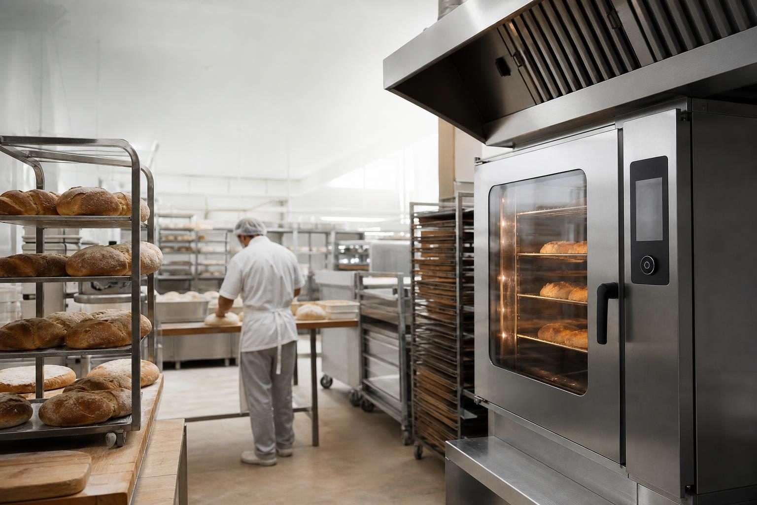 Commercial convection oven at a commercial worksite, illustrating commercial ovens financing with no down payment: what to expect