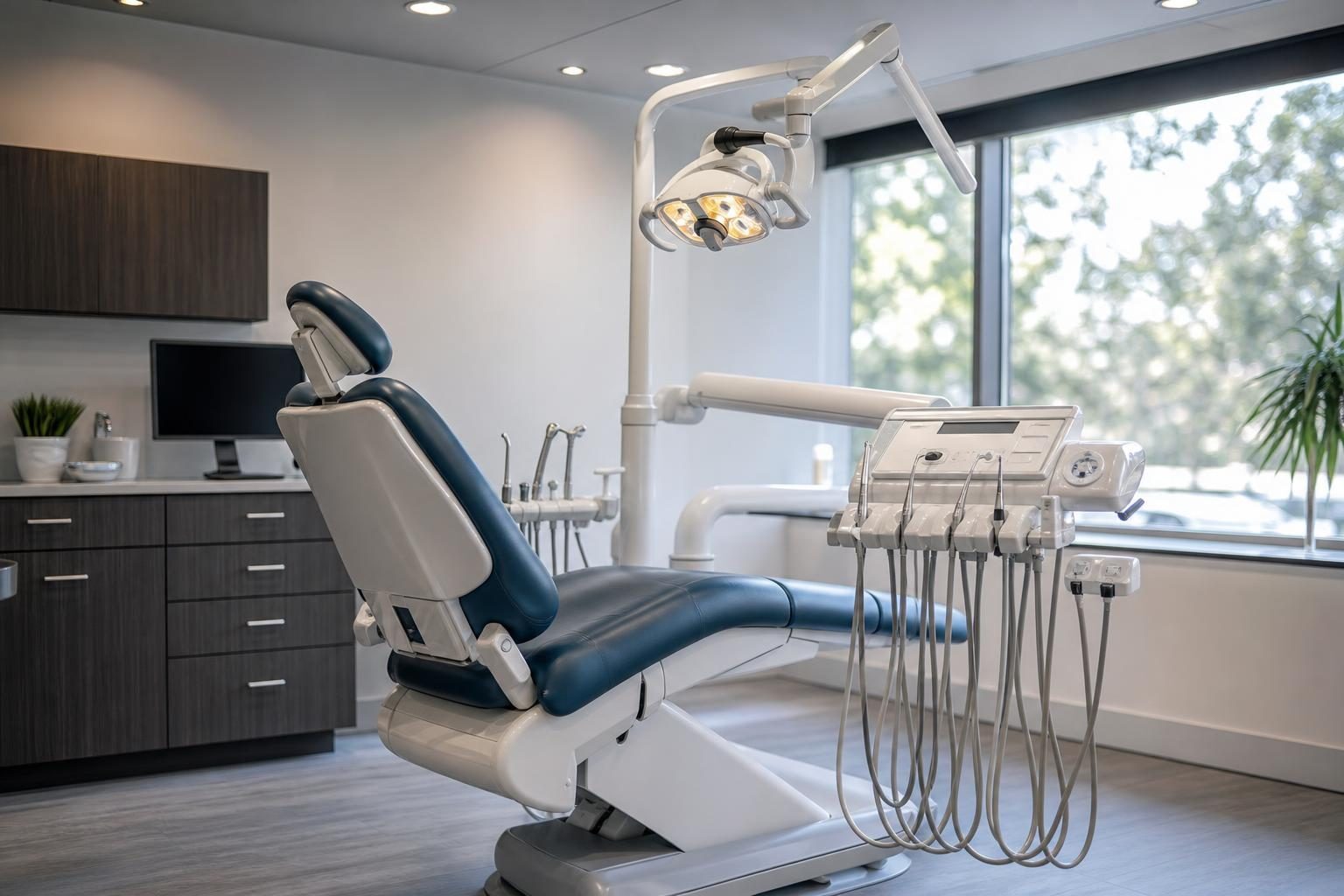 Dental chairs at a commercial worksite, illustrating dental chairs financing bad credit: what to expect