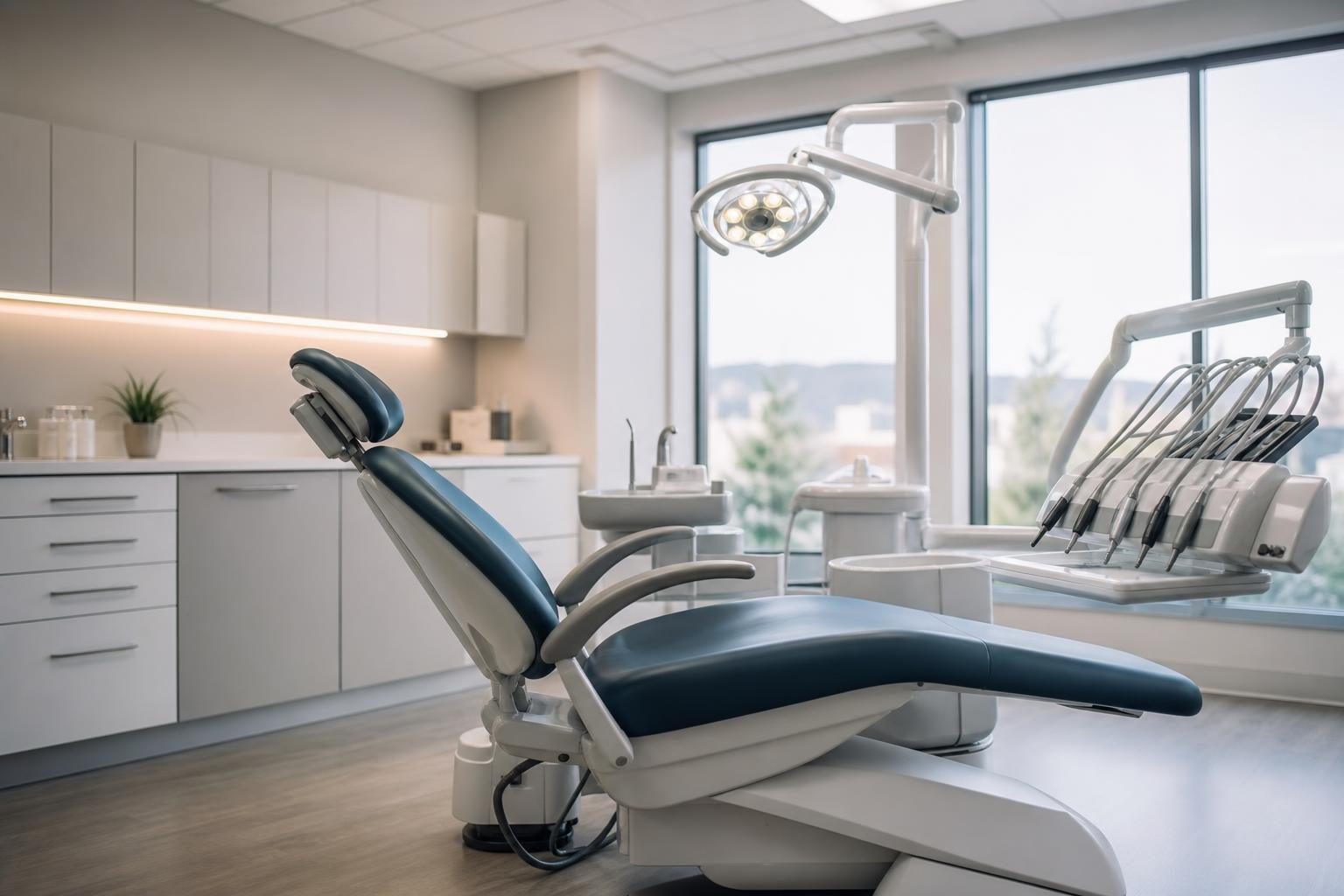 Dental chairs at a commercial worksite, illustrating dental chairs financing no money down: what to expect