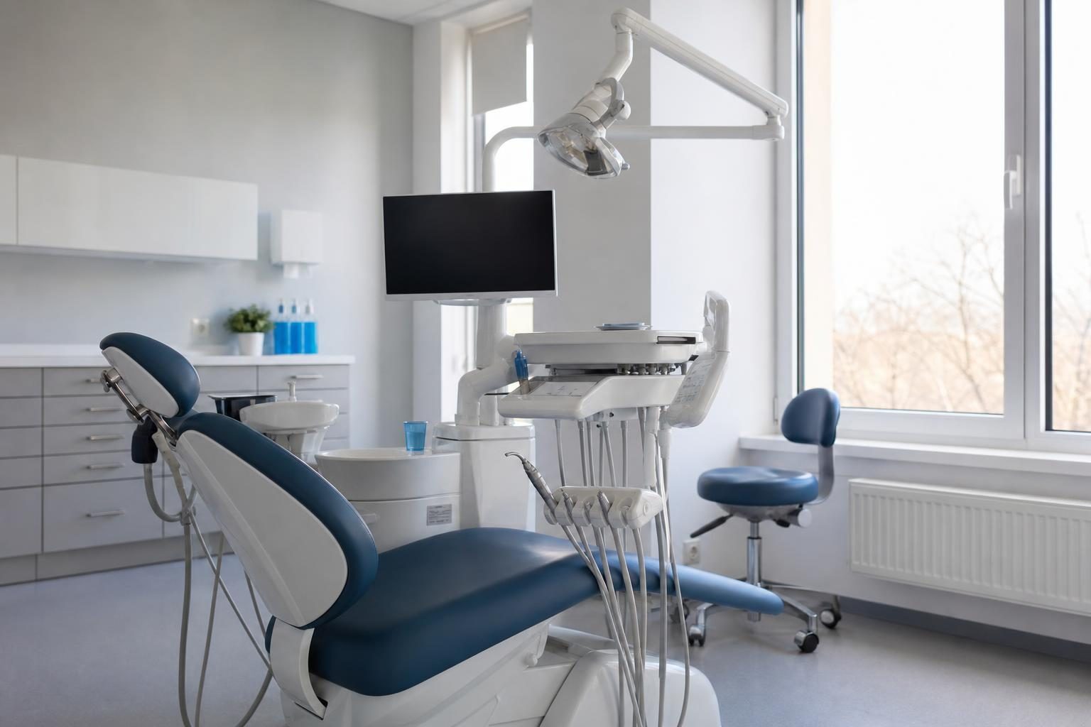 Dental operatory at a commercial worksite, illustrating dental equipment financing bad credit