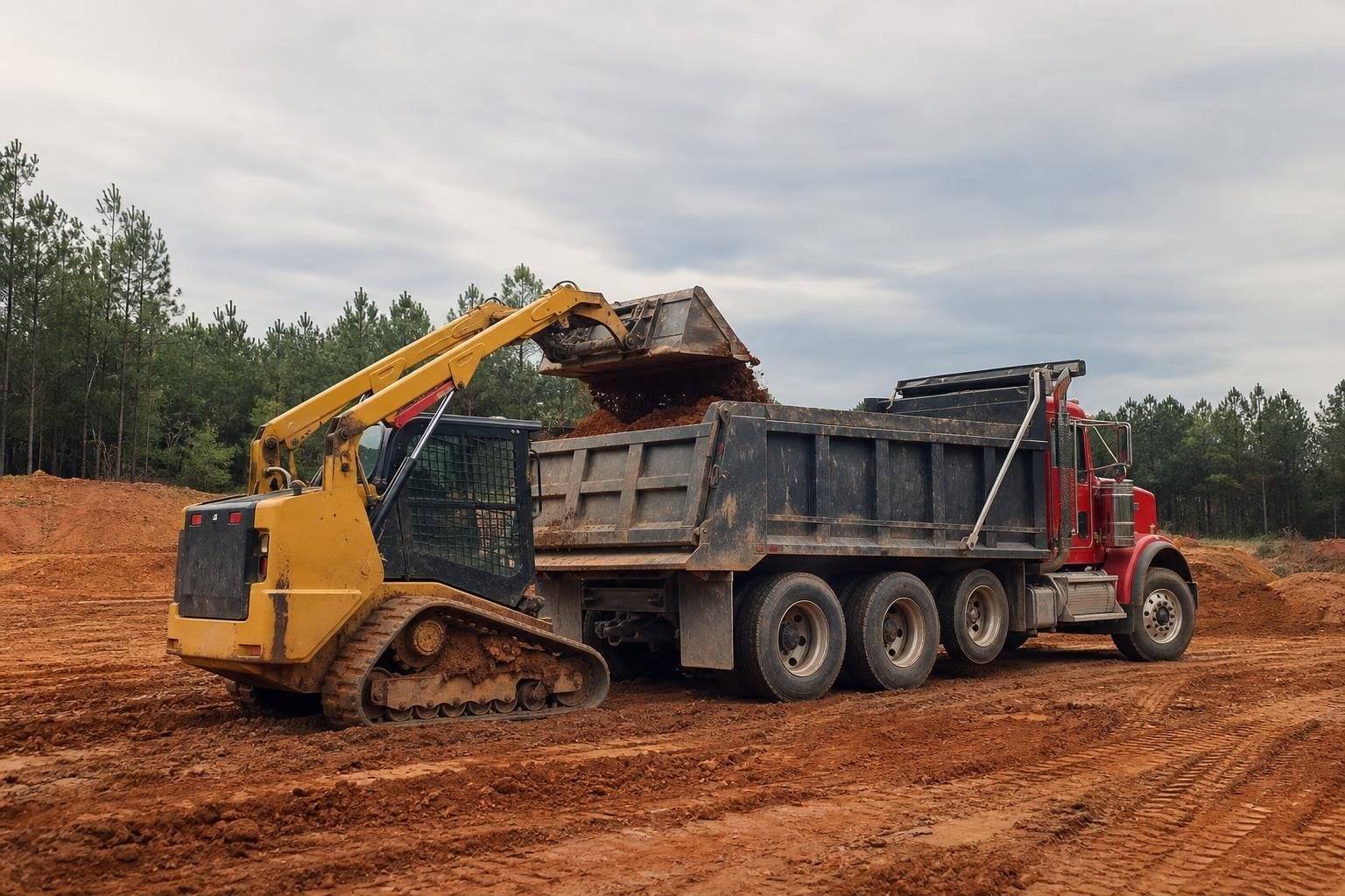 Heavy equipment at a commercial worksite, illustrating equipment financing in alabama: rates, terms and how to qualify