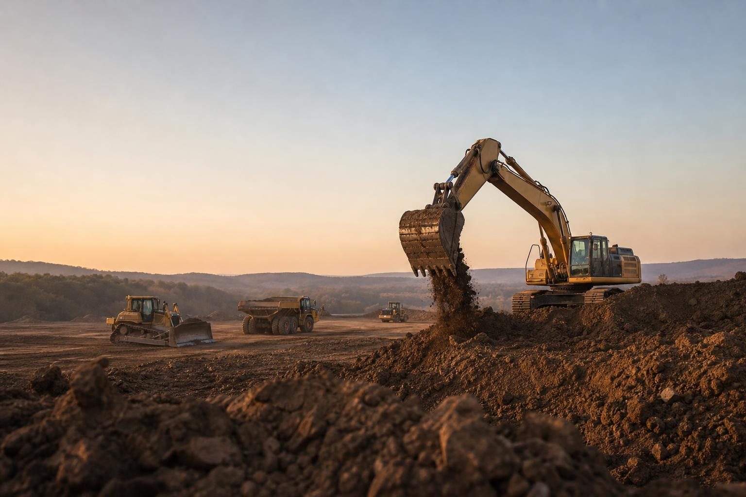 Skid steer loader at a commercial worksite, illustrating equipment financing in arkansas: rates, terms and how to qualify