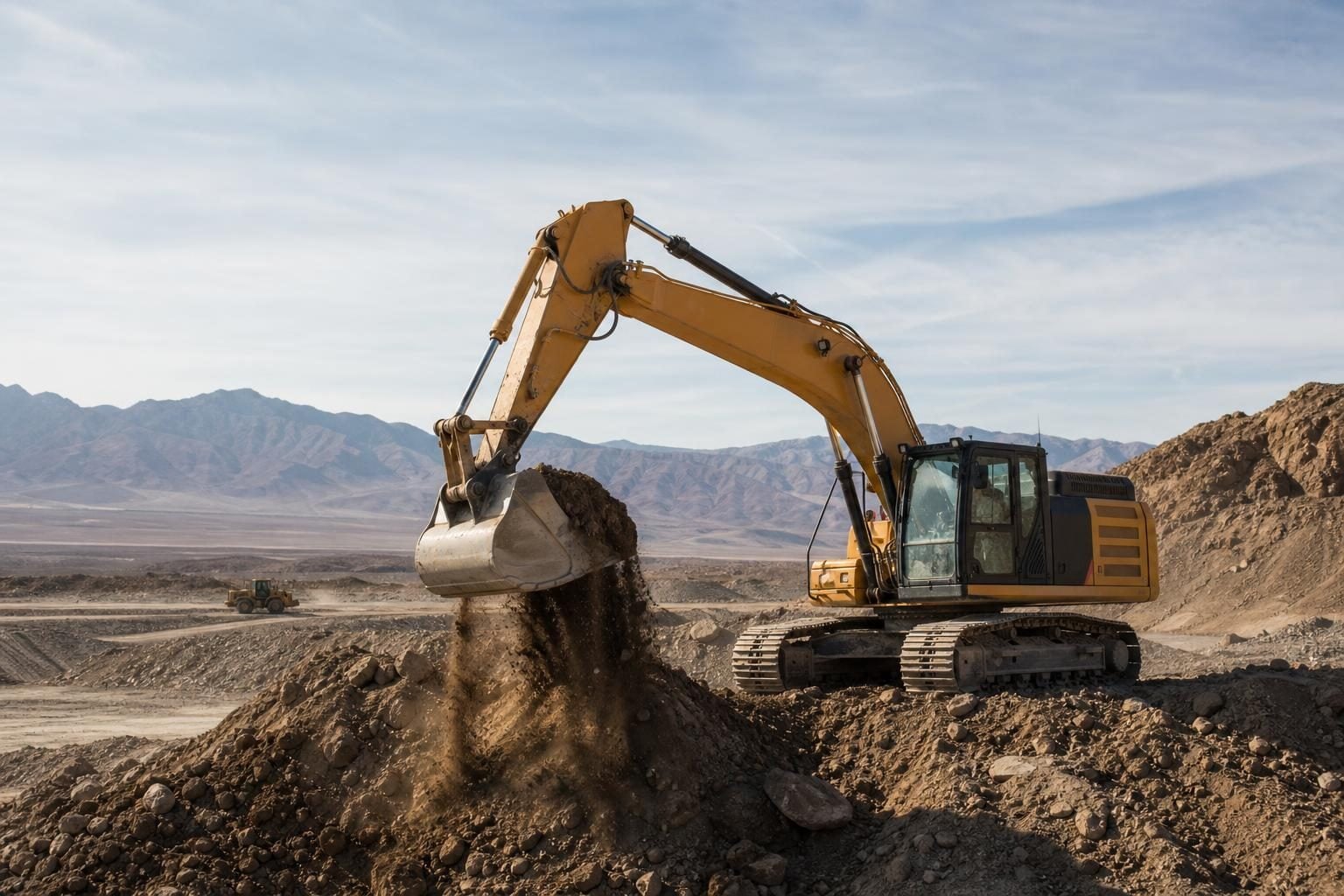 Excavator at a commercial worksite, illustrating equipment financing in nevada: rates, terms and how to qualify